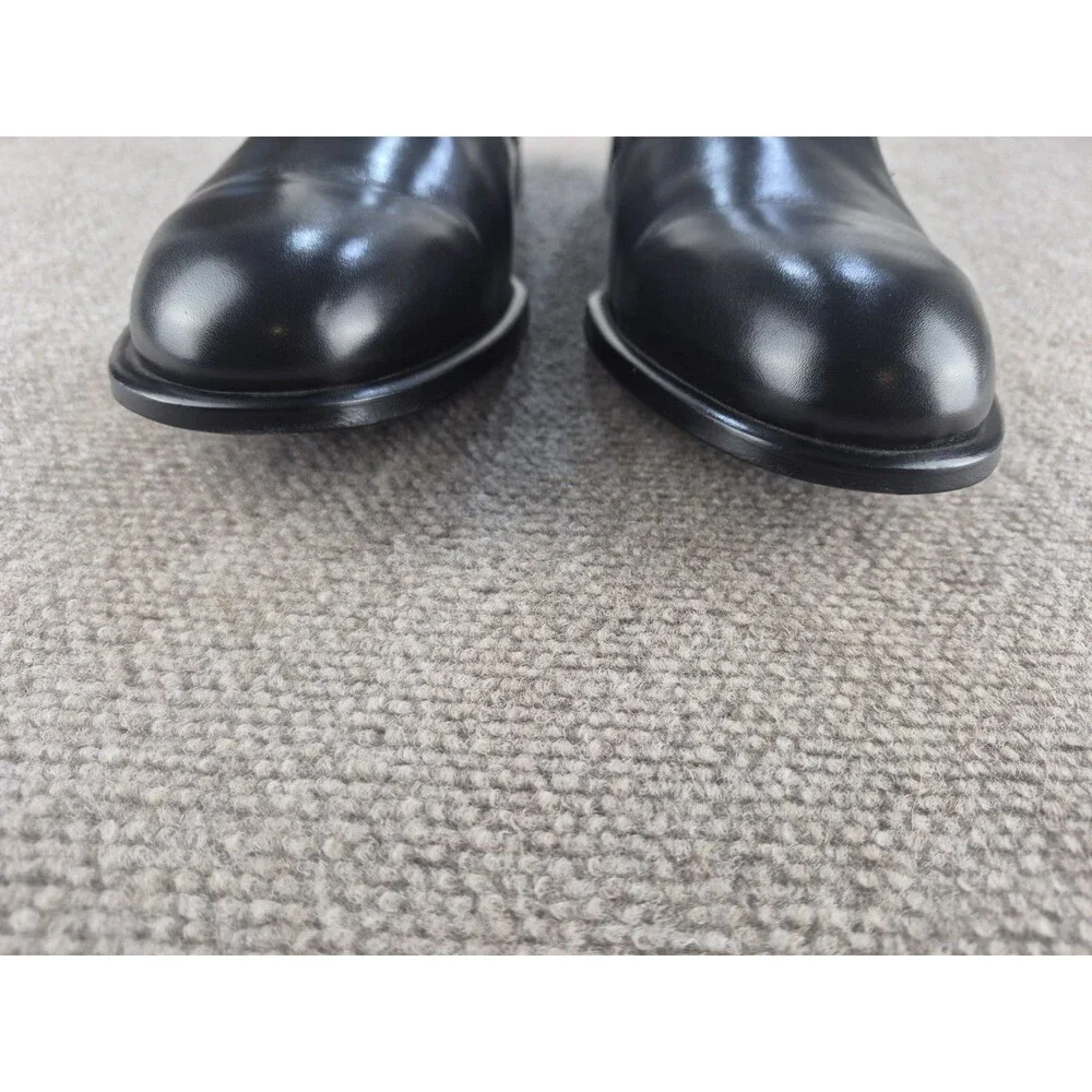 Bruno Magli Beltram Dress Shoes Loafers Men Sz 10.5M Black Leather Slip-On Italy